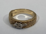 14K Yellow Gold Ring, Size 7 1/2