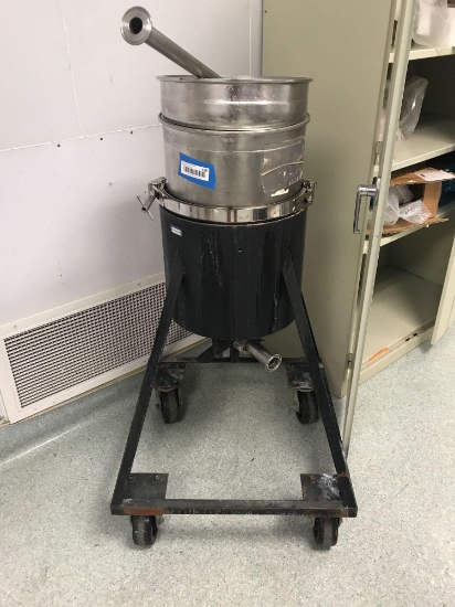 Stainless and Metal Sanitizer Pot On Wheels