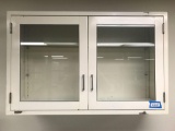 Glass Front Metal Medical Cabinet 2 Units