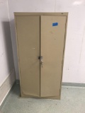 Metal Storage Cabinet with Contents