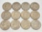12 U.S. Eisenhower dollar coins, 1974, 1976-D, 1977-D,1977, 1978, 1978-D