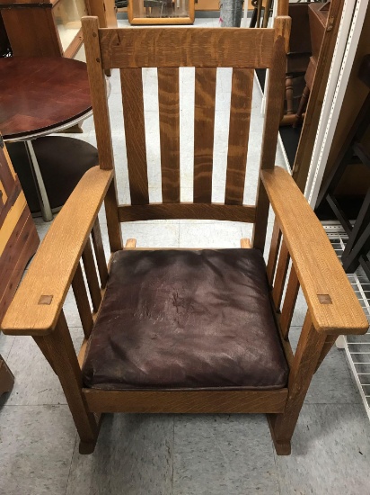 Large Mission Oak Rocking Chair