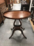 Oval Harp Wood Side Table