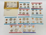 United States Mint Uncirculated Sets of Coins, 1968, 1971, 1972, 1984, 1993