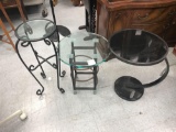 Glass Top End Tables 3 Units