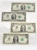 United States two dollar bill errors, one dollar bill errors, 4 units