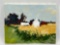 Signed Oil on Linen Painting, Illinois Barns by Sandra Pratt, 9 x 12 In