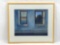 Signed Framed Watercolor on Paper Painting, Blue Room by Mark Beck 1995, 22 x 25 in