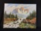 Art Signed Mountain Stream Lloyd Reasor Oil on Canvas painting 16 x 12in
