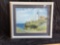 Lighthouse painting framed art 23in x 23in