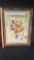 framed art signed says Mario Agostinelli still life with flowers