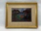 Framed painting says Dody Strasser Untitled Expressionist Landscape w/ COA