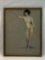 Signed Framed Nude Art Painting, Julia W., 14x11in