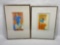 2 Signed Framed Paintings by Joan Savo, each roughly 13x18in