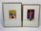 2 Signed Framed Paintings by Joan Savo, 12x16in & 13x17in