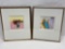2 Signed Framed Paintings by Joan Savo, each roughly 13x11in