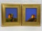 2 Signed Framed Canvas Paintings by Gary Kyte, each 13x16in