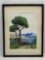 Signed Framed Art, F. Germano 68, 13x17in