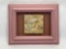 Signed Framed Pastel on Sandstone art, Basia 95, 8 x 10 in