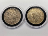 2 Peace Dollars, 1922 Silver U.S. Dollar Coins