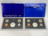2 United States Mint Coin Proof Sets, 1968, 1969