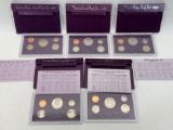 5 United States Mint Coin Proof Sets, 1985, 1986, 1987, 1988, 1989