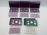 5 United States Mint Coin Proof Sets w/ COA, 1990, 1991, 1992, 1993, 1994
