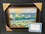 Signed Framed Oil on Canvas Painting, Pacific Swell by Jose L. Nunez w/ COA