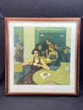 Signed Framed Color lithograph on Paper by Malcolm Liepke, 31x29in
