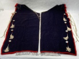 2 Native American Breechclouts with beaded accents and chimes, right & left leg coverings