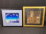 2 Framed Art Prints, 14x16in & 16x16in