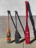 Vintage Paddles Oars 3 Units