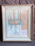 Chair Stool Painting, 15in wide x 19in tall