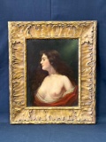 Framed Nude Painting 16x19in