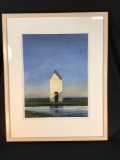 Signed Framed Color lithograph on Paper by Mark Beck, 20.5 x 25.5in