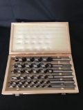 Wood Case Of Wood Auger Drill Bits