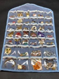 Collection of costume jewelry, bracelets, earrings, pins