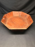 Wood Octagon Serving Bowl