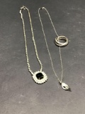 PPC sterling necklace and vintage necklace 9in and 8in