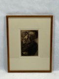 Framed art Mother with Child 13 x 17 in Kathe Kollwitz