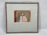 Signed Framed Painting by Joan Savo, 13x12.5in