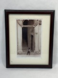 Signed framed 2001 photograph art, 13 x 16 in