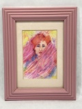 Signed Framed Pastel Art, Michelle by Basia Koenig, 7 x 9 in