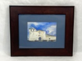 Signed framed watercolor painting 1995, 21 x 17 in