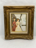 Signed framed watercolor painting by E. Niessen Davis, 18 x 16 in