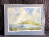 Bamburgh Castle Northumberland, 25in wide x 20in tall, Signed & Framed Artwork