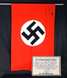 WWII Nazi Flag Authenticated by Gettysburg Museum of History, w/ CoA