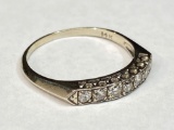 14K White Gold Diamond Ring, Size 10