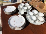 Japanese Cherry China Plate & Teacup Set