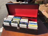 Leather Case of 8 Track Tapes